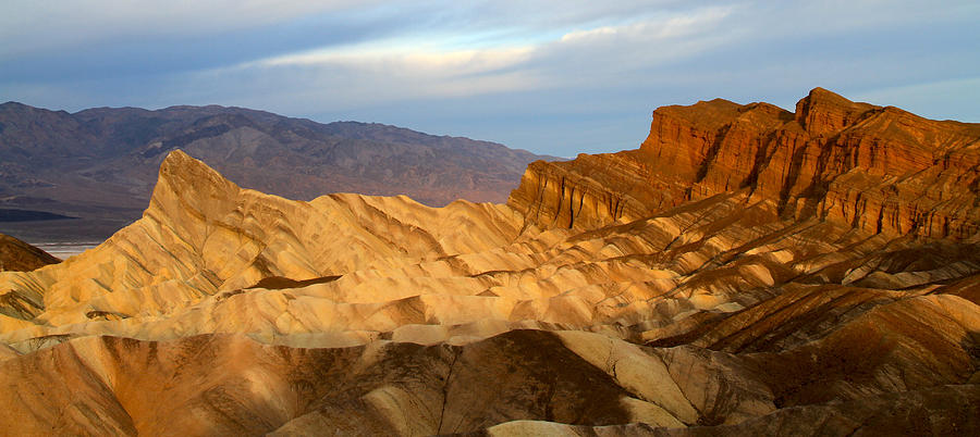 Manly Beacon Red Cathedral Zabriskie Point Sunrise Photograph by Ed Riche