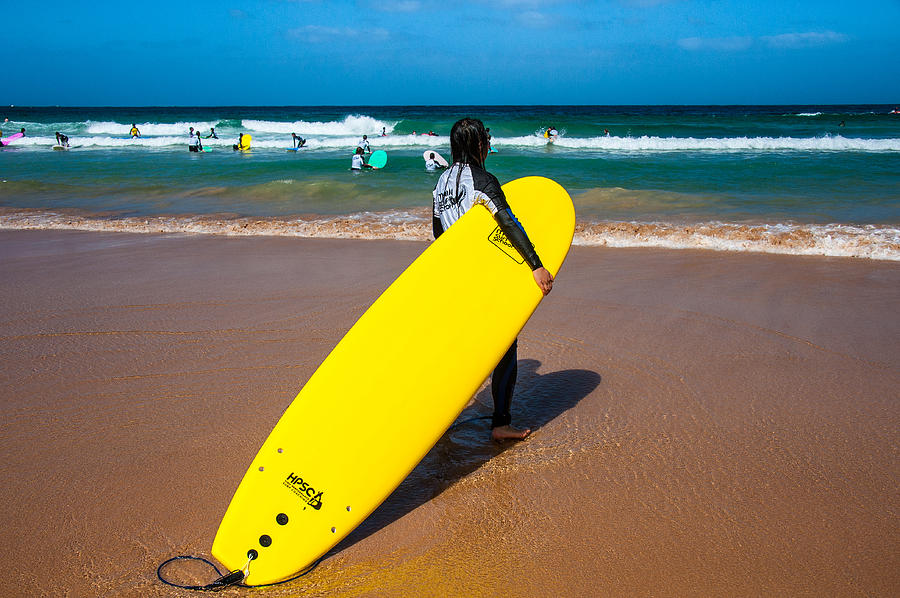 Beach Photograph - Manly Beach Surfer by Harry Spitz