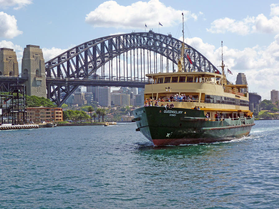 Manly Ferry approaching Circular Quay Photograph by Tony Crehan