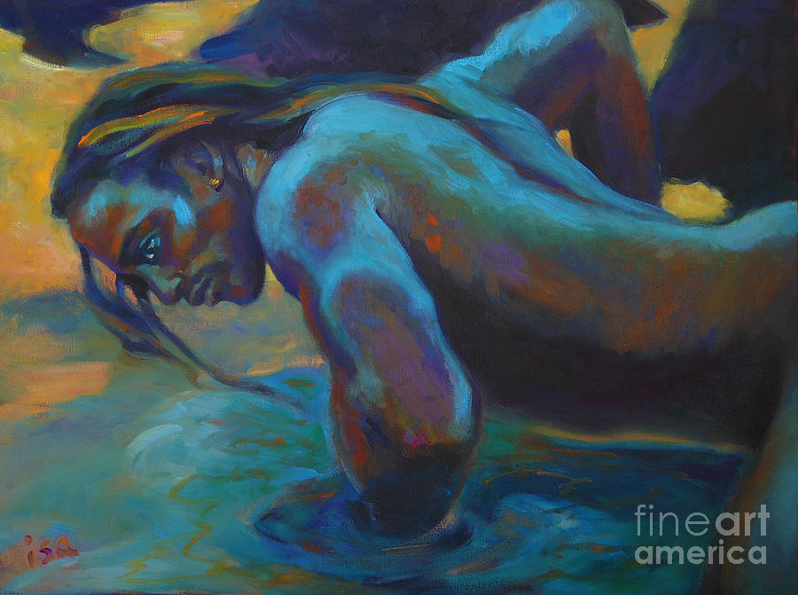 Mermaid Painting - Manly Merman by Isa Maria
