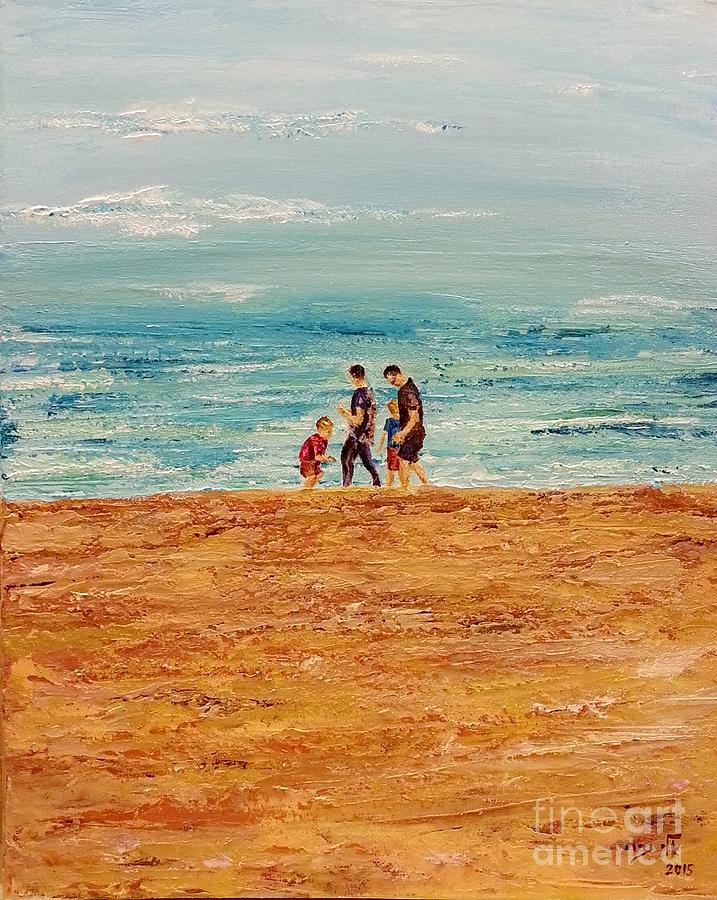 Manly seashore Sydney Painting by Eli Gross