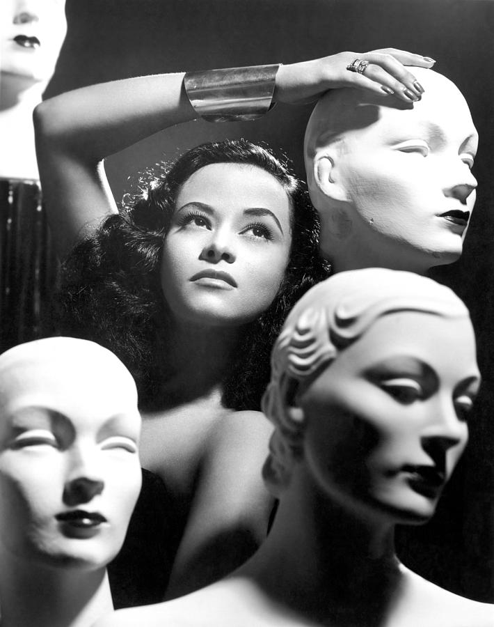 Vintage Photograph - Mannequin Heads by Underwood Archives
