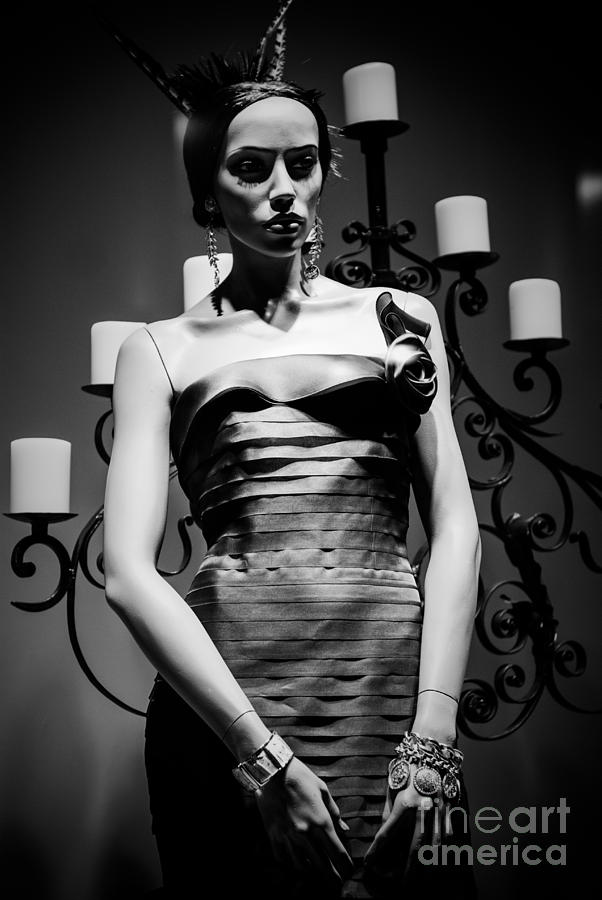 Black And White Photograph - Mannequin of The Night by Sonja Quintero