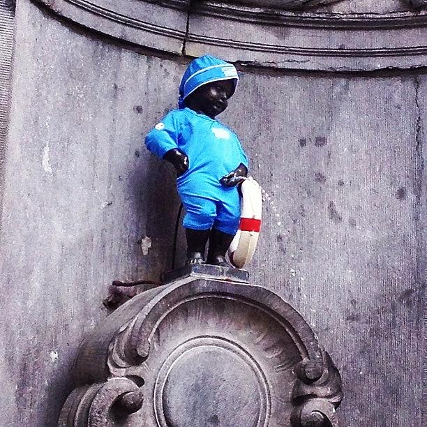 Brussels Photograph - Mannequin Pis Brussels #brussels For by Mary Anne Payne