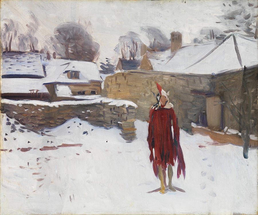 John Singer Sargent Painting - Mannikin in the Snow by John Singer Sargent