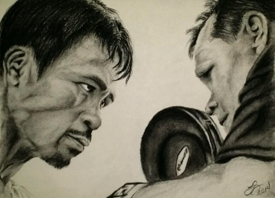 Sports Drawing - Manny and Freddie by Tim Brandt