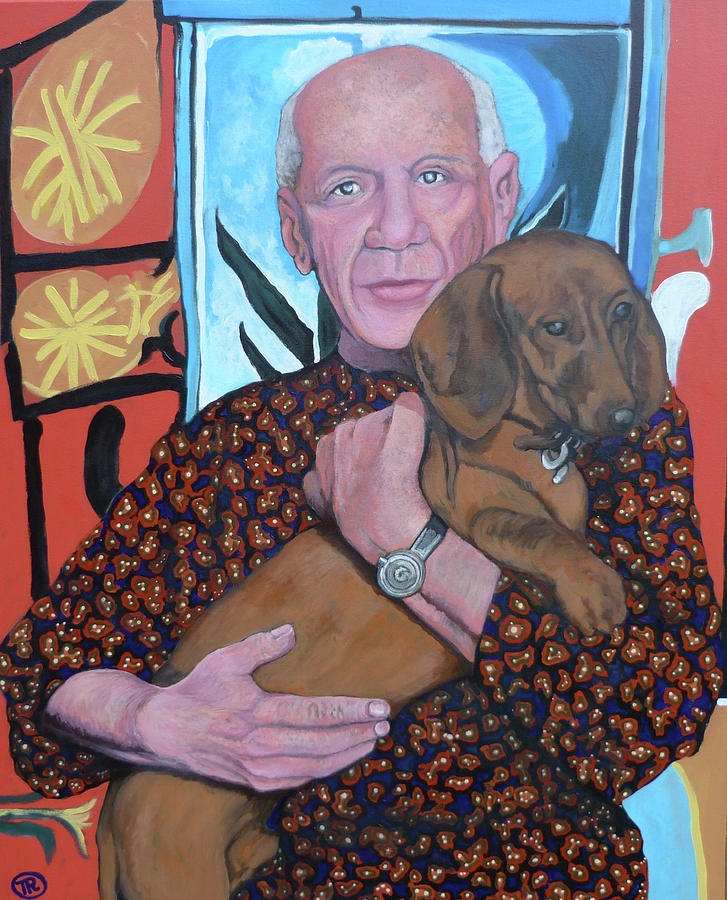 Portrait Painting - Mans Best Friend by Tom Roderick