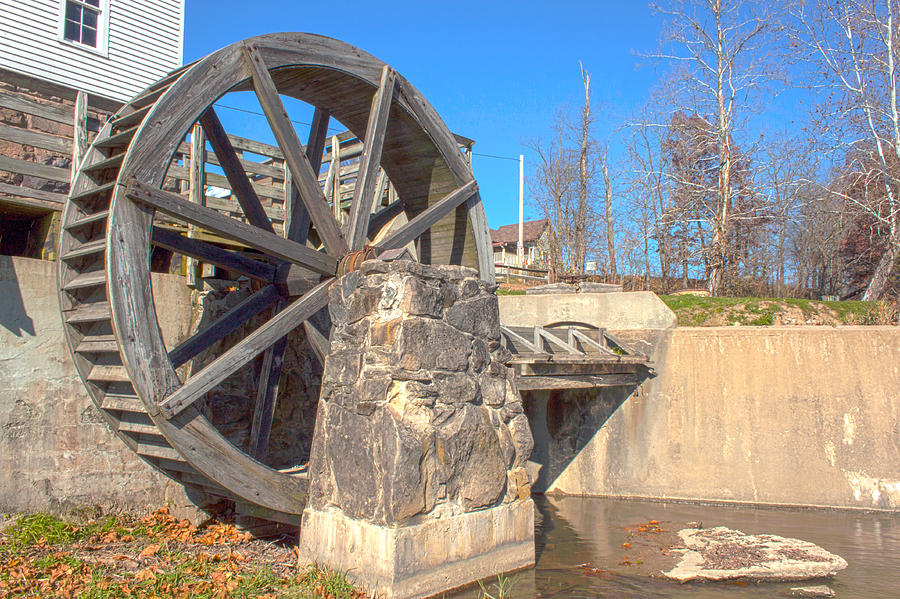 Mansfield Mill Water Wheel Photograph by Thomas Sellberg