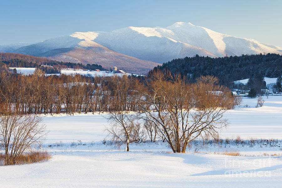 Mansfield Winter Landscape Photograph by Alan L Graham