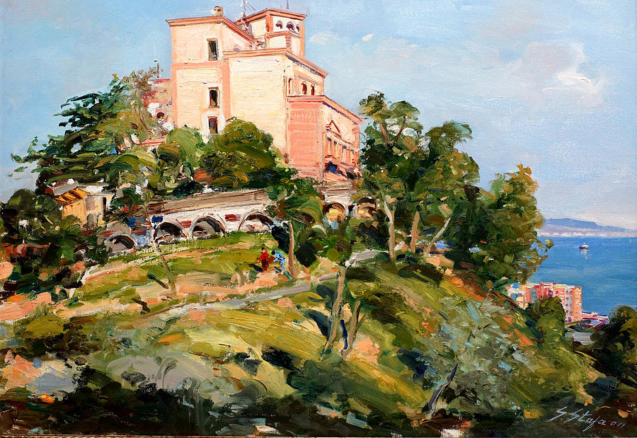 Mansion Painting - Mansion Of King Zogu by Sefedin Stafa Mansion Painting - Mansion Of King Zogu by Sefedin Stafa