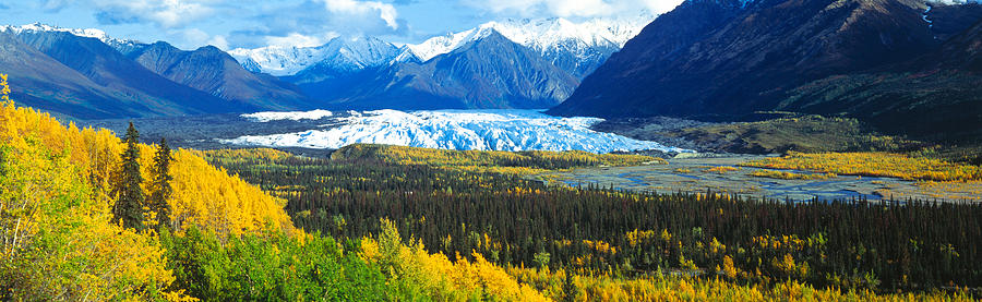 Mountain Photograph - Mantanuska Glacier Ak Usa by Panoramic Images