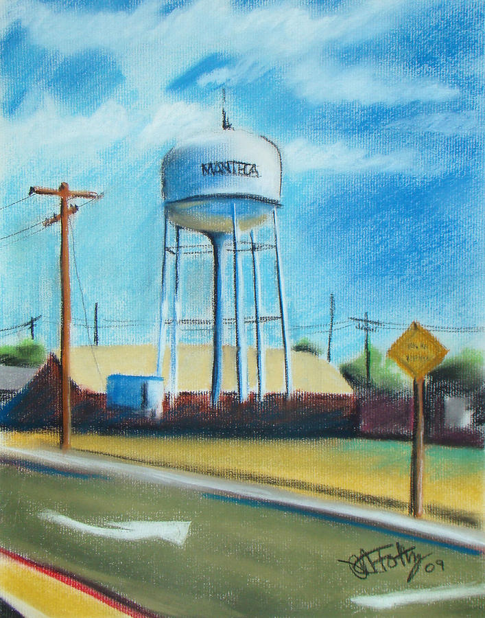 Manteca Tower Painting by Michael Foltz