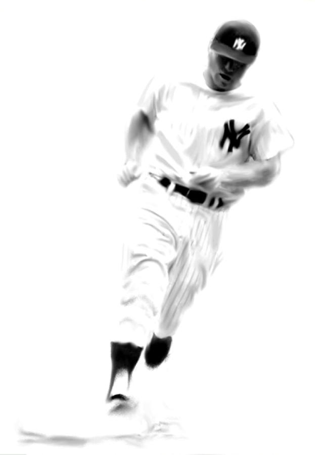 Mickey Mantle #1 Drawing by Iconic Images Art Gallery David Pucciarelli