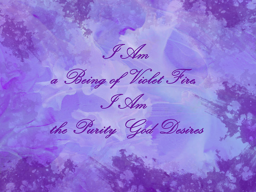 Mantra of Violet Fire Photograph by Jenny Rainbow Mantra of Violet Fire Photograph by Jenny Rainbow