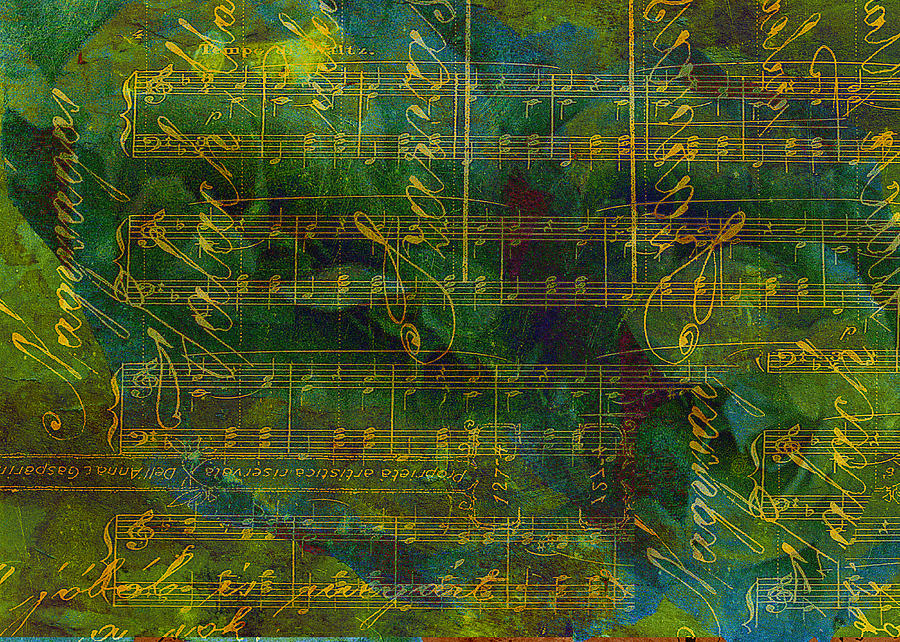 Abstract Digital Art - Manuscript Abstract by Sarah Vernon