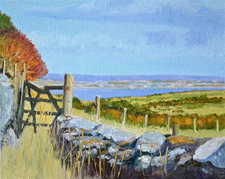 Manx Broken Gate in Autumn Painting by Dai Wynn