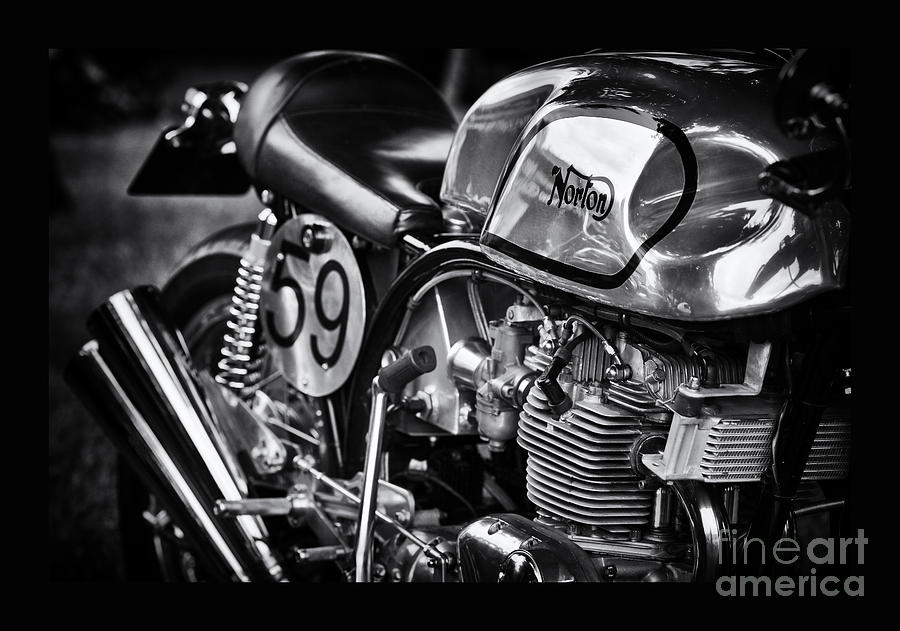 Black And White Photograph - Manx Norton by Tim Gainey