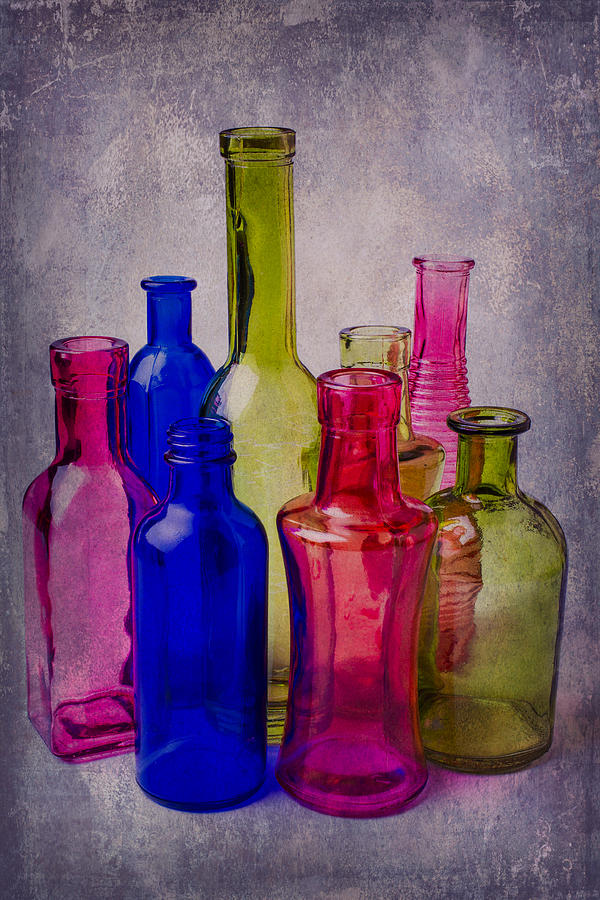 Bottle Photograph - Many Colorful Bottles by Garry Gay