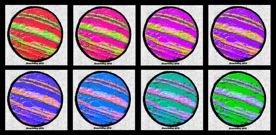 Planet Painting - Many Colors of Jupiter by Bruce Nutting