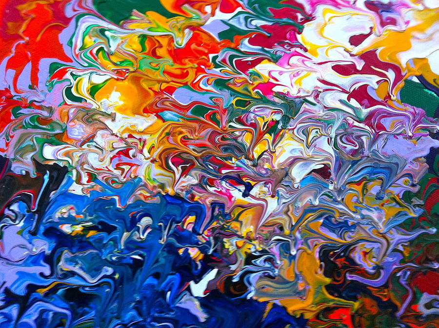 Many Faces In The Mix Painting By John Revitte