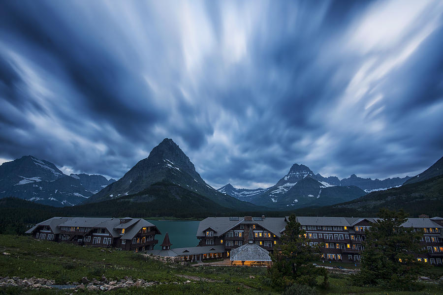 Many Glacier Lodge Photograph by Mark Kiver