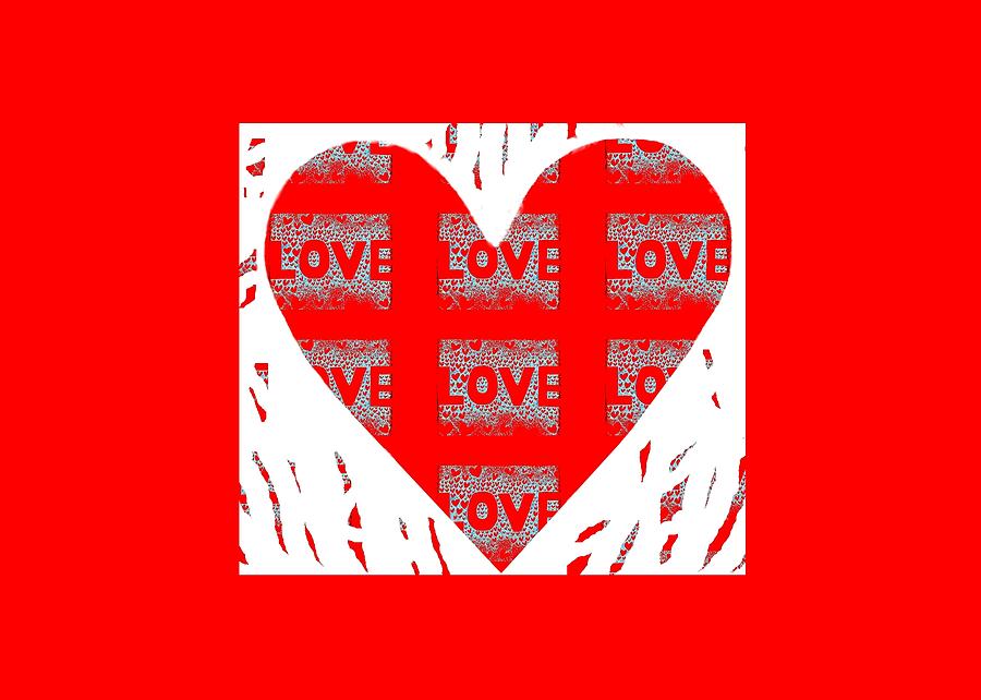 Many Hearts - One Love Digital Art by Helena Tiainen