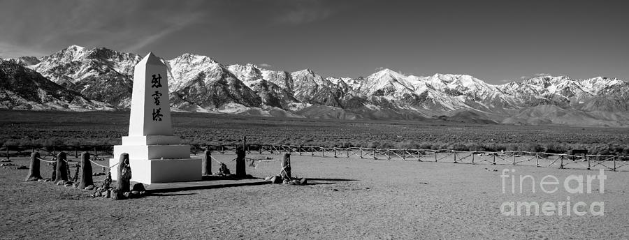 Manzanar Relocation Camp Cemetery Monument Photograph by Gary Whitton