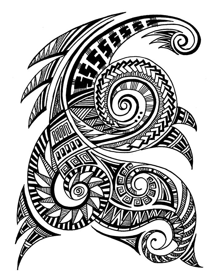 Maori Art Drawing By Art N Soul   Maori Art Sonika Rawal 