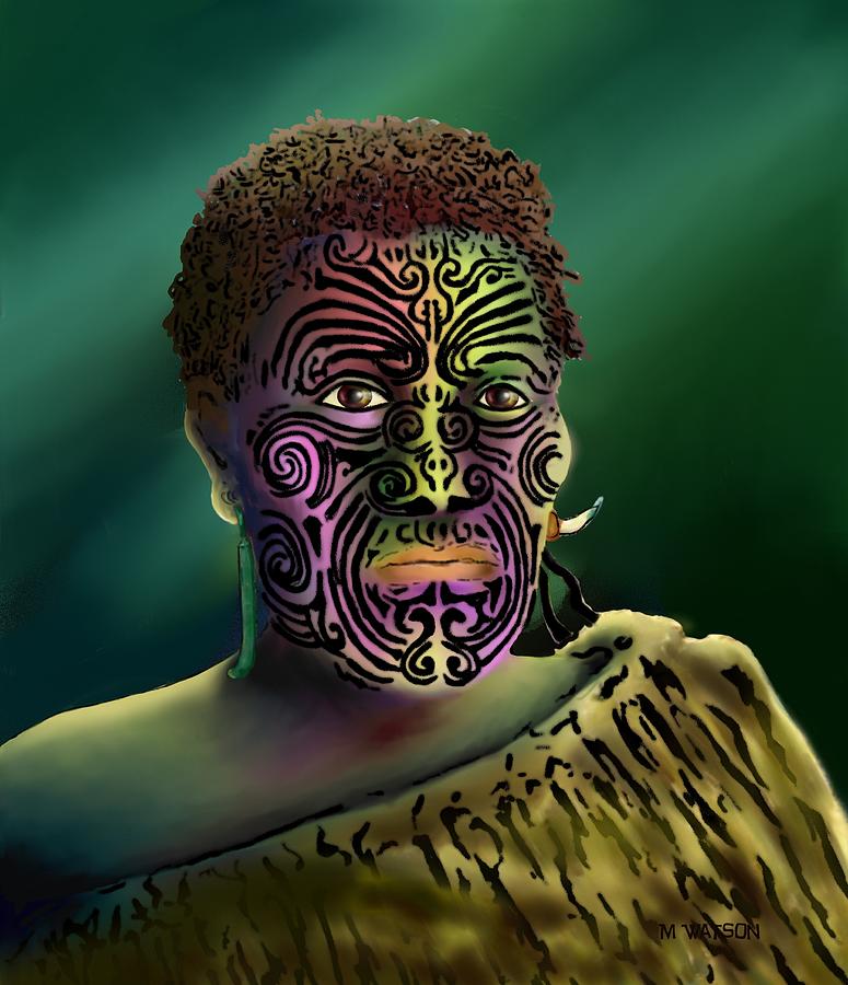 Maori Warrior - 4 Digital Art by Marlene Watson