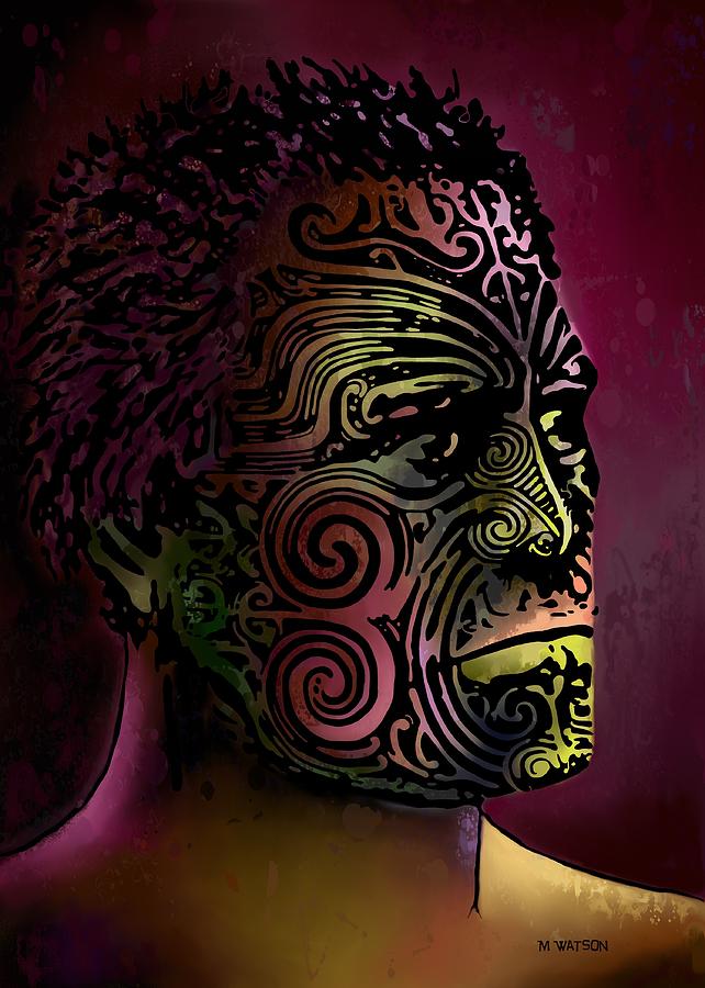 Maori Warrior - 5 Digital Art by Marlene Watson