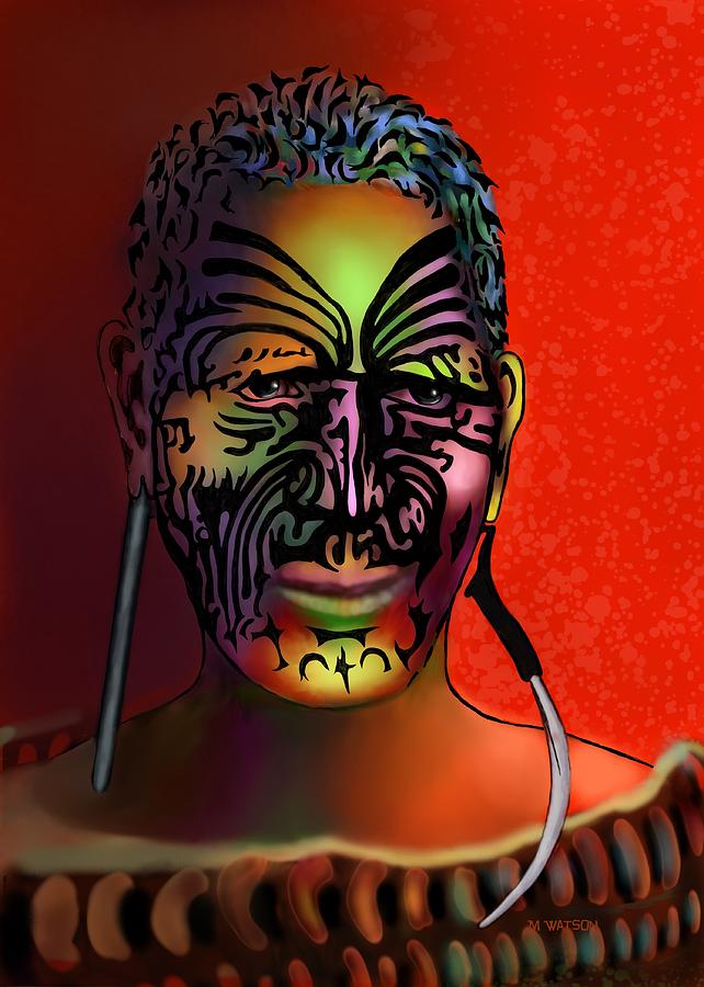 Maori Warrior - 6 Digital Art by Marlene Watson