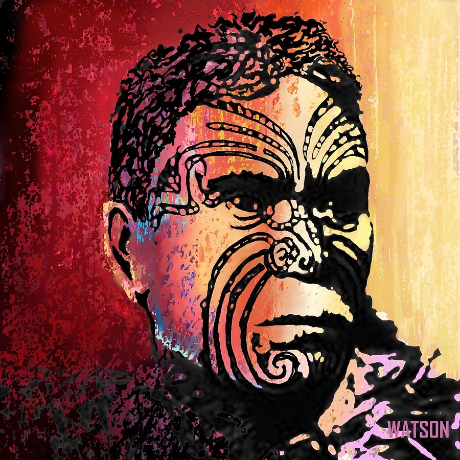 Maori Warrior - 3 Digital Art by Marlene Watson