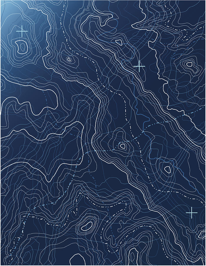 Map Abstract [vector] Drawing by Filo