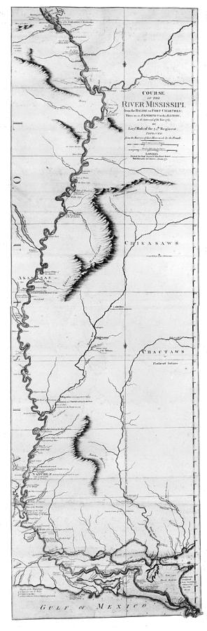 Map Mississippi River Painting By Granger