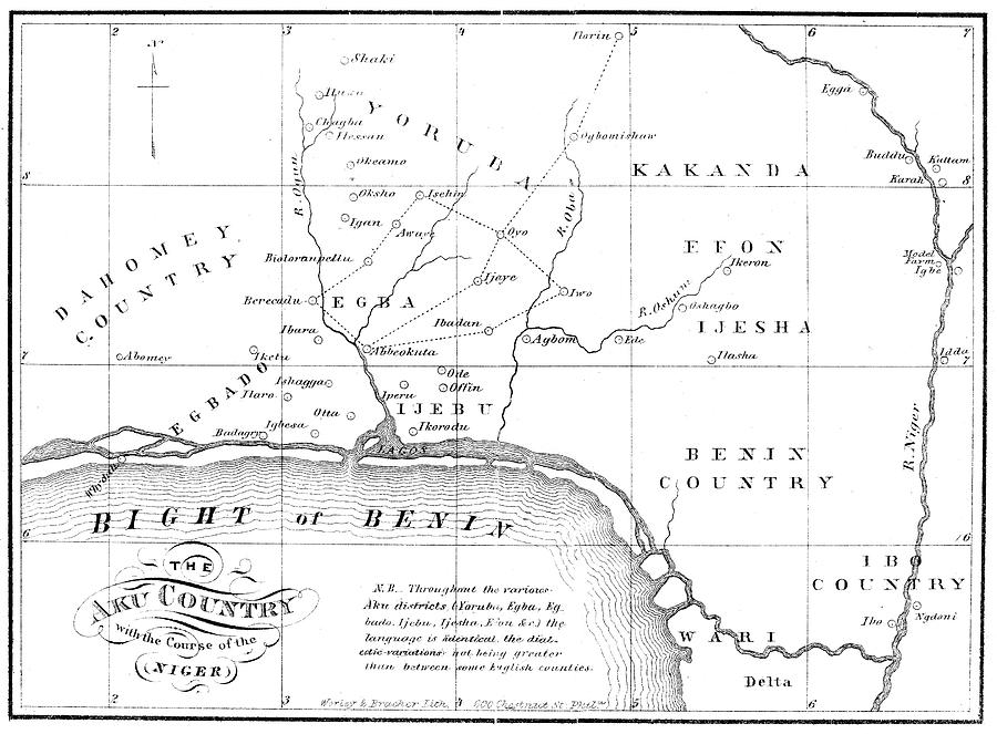 Map Drawing - Map Of Africa, 1861 by Granger