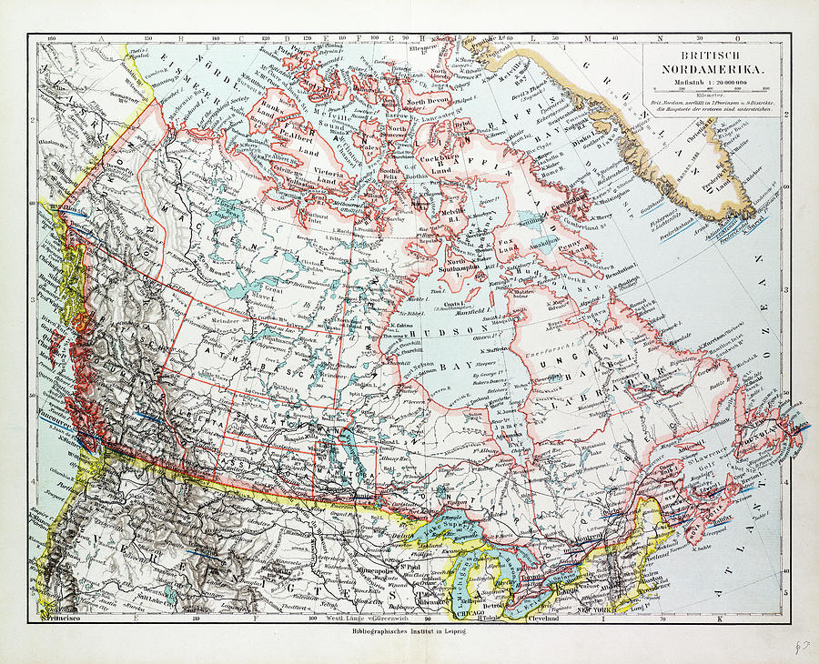 Map Of Canada 1899 Drawing by Canadian School - Fine Art America