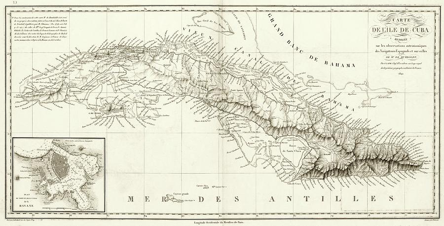 Map Of Cuba Photograph by Library Of Congress, Geography And Map Division