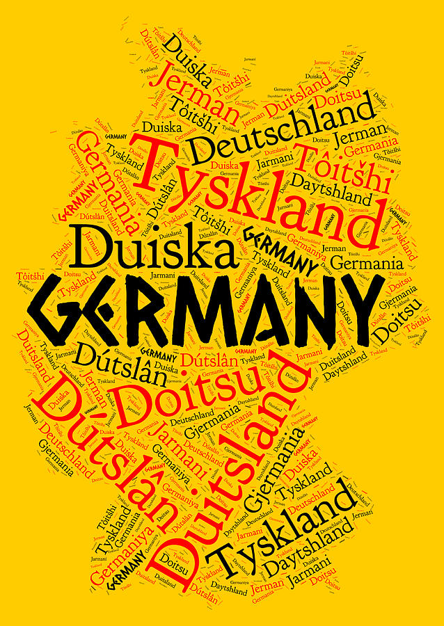 Map of Germany Painting by Bruce Nutting