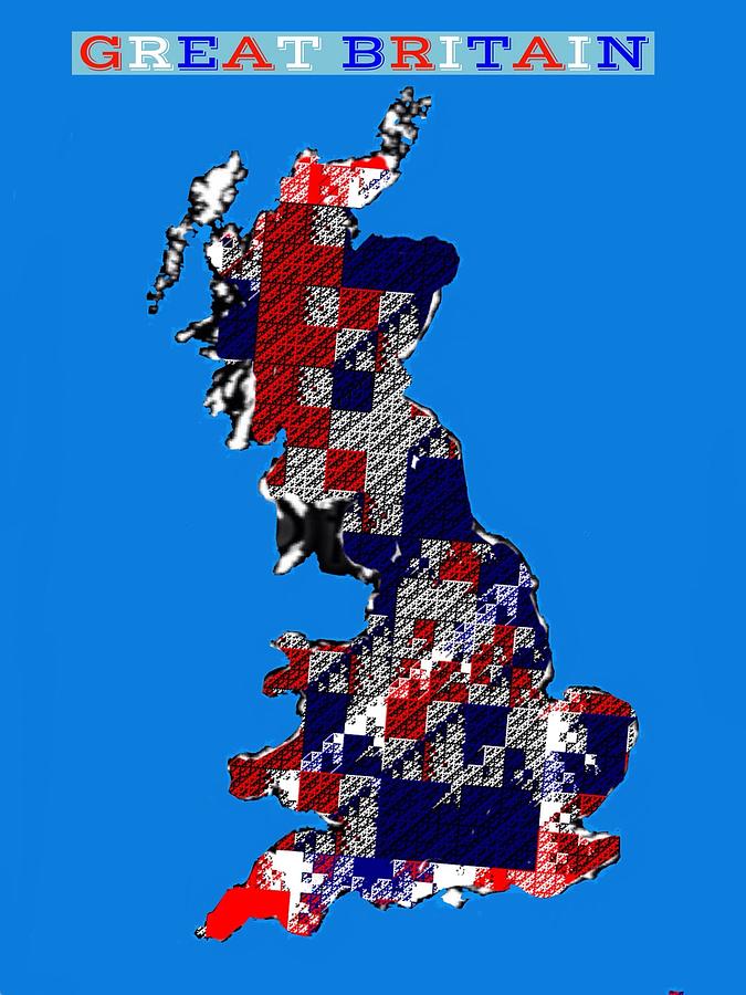 Best Painting - Map of Great Britain by Nikki Keep