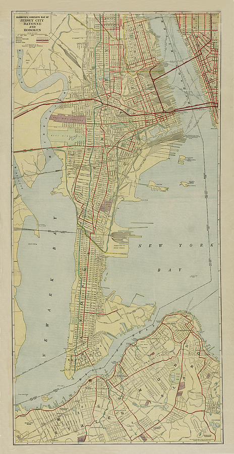 Map of Hoboken 1912 Photograph by Andrew Fare | Fine Art America