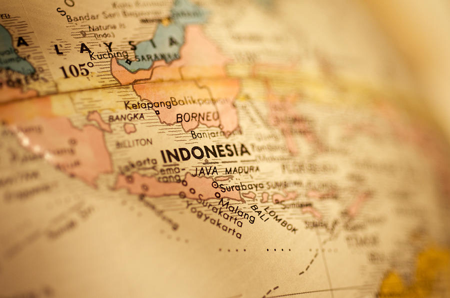 Map of Indonesia Photograph by Kativ