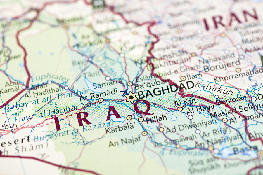 Map of Iraq Photograph by 200mm