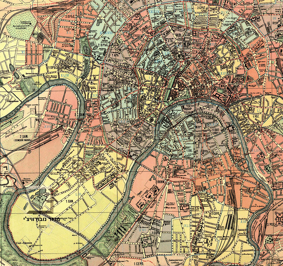 Старая карта москвы с фотографиями домов и улиц
