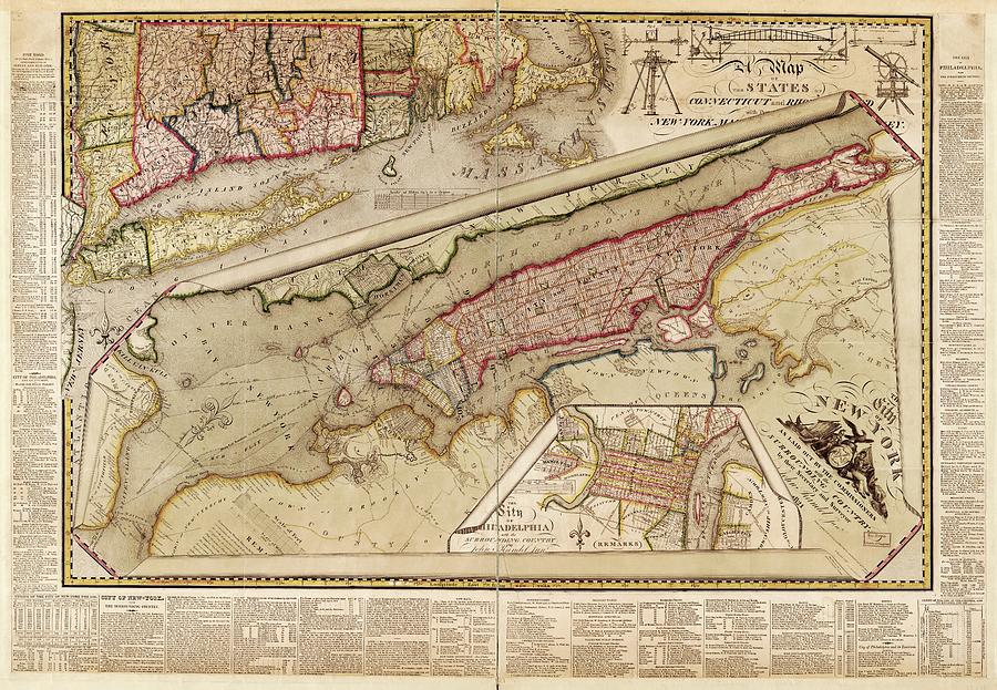 Map Of New York City Photograph by Library Of Congress, Geography And Map Division