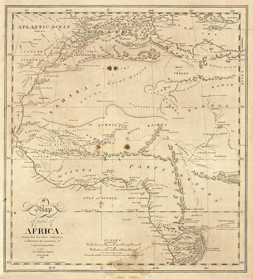 Map Of North-western Africa Photograph by Library Of Congress, Geography And Map Division