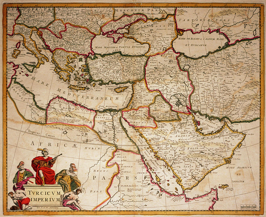 Map Of Ottoman Empire In 17th Century Photograph by George Bernard/science Photo Library