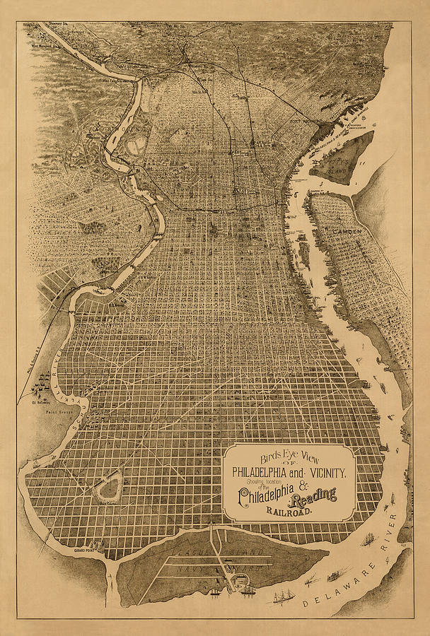 Map Of Philadelphia 1870 Andrew Fare 