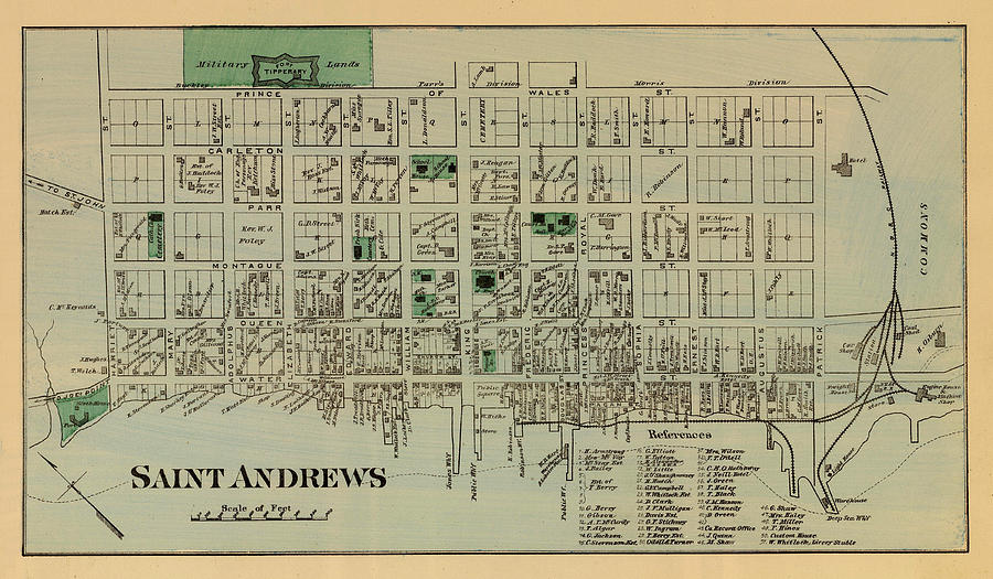 Map of Saint Andrews 1878 Photograph by Andrew Fare - Fine Art America