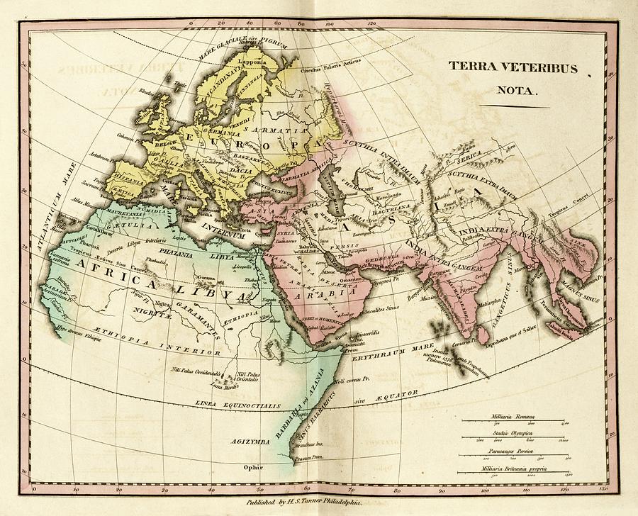 Map Of The Ancient World Photograph by Library Of Congress, Geography And Map Division