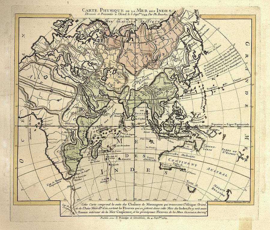 Map Of The Indian Ocean Photograph by Library Of Congress, Geography And Map Division